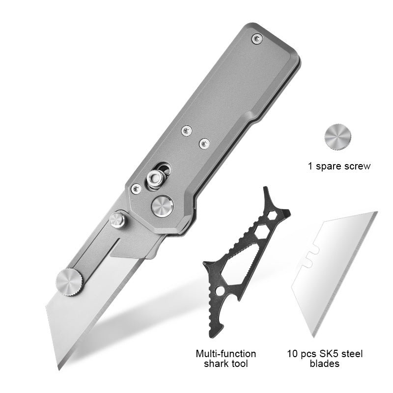 ViperSlide Heavy-Duty Folding Utility Knife - G10 Handle with Axle Lock Multi-Function