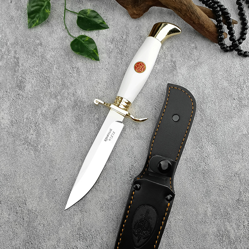 Legacy Blade 9CR18MOV Artisan EDC Knife - Mirror Polish with Brass Guard & Ebony Handle