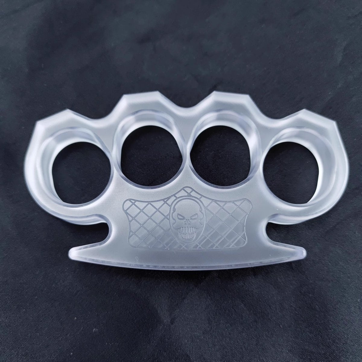 PVC Plastic Ultra-Thick 14mm Four Finger Knuckle - Clear Non-Metal 55g