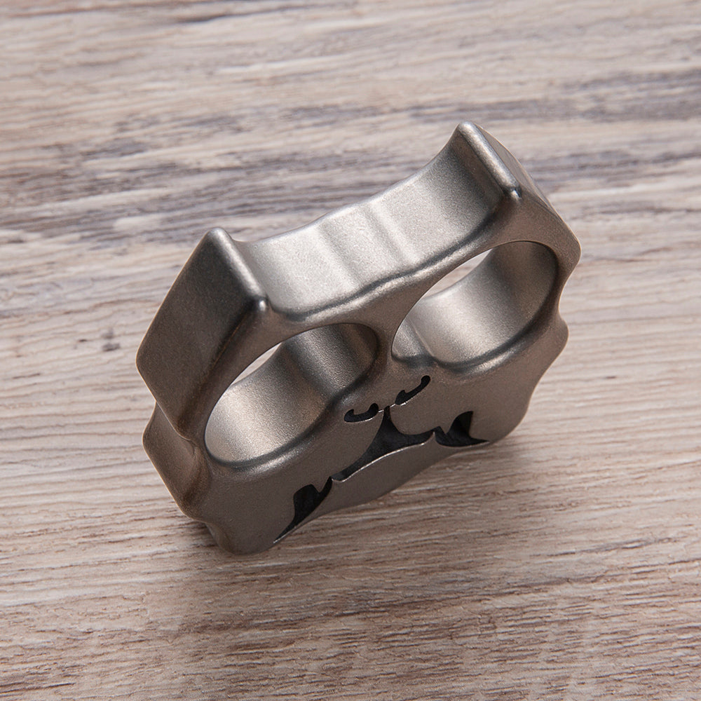 TC4 Titanium Pit Bull Ultra-Thick Two Finger Knuckle - Stonewash 15mm Lightweight