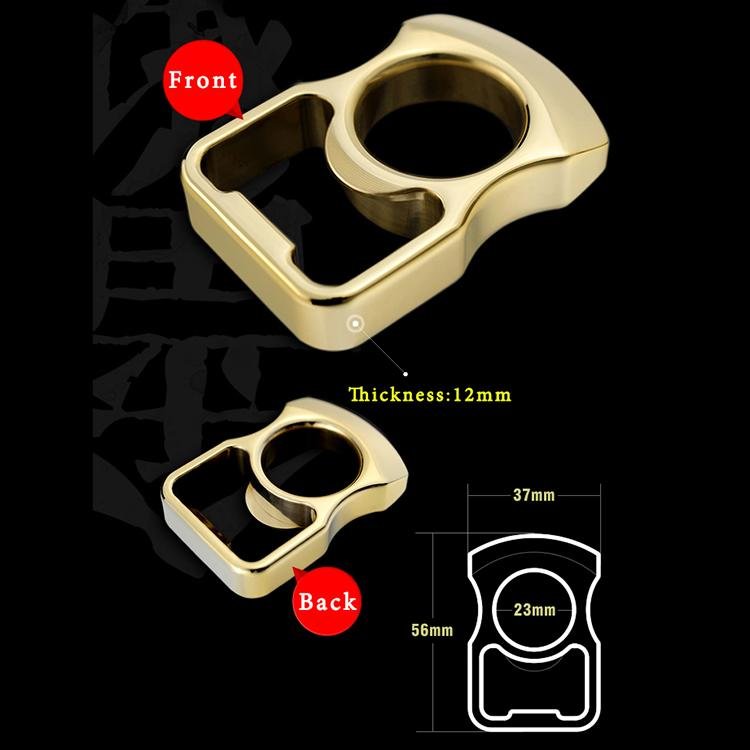 Brass Knuckles Ring | Single Finger Knuckle Duster Self Defense - Bottle Opener Tactical Knuckles