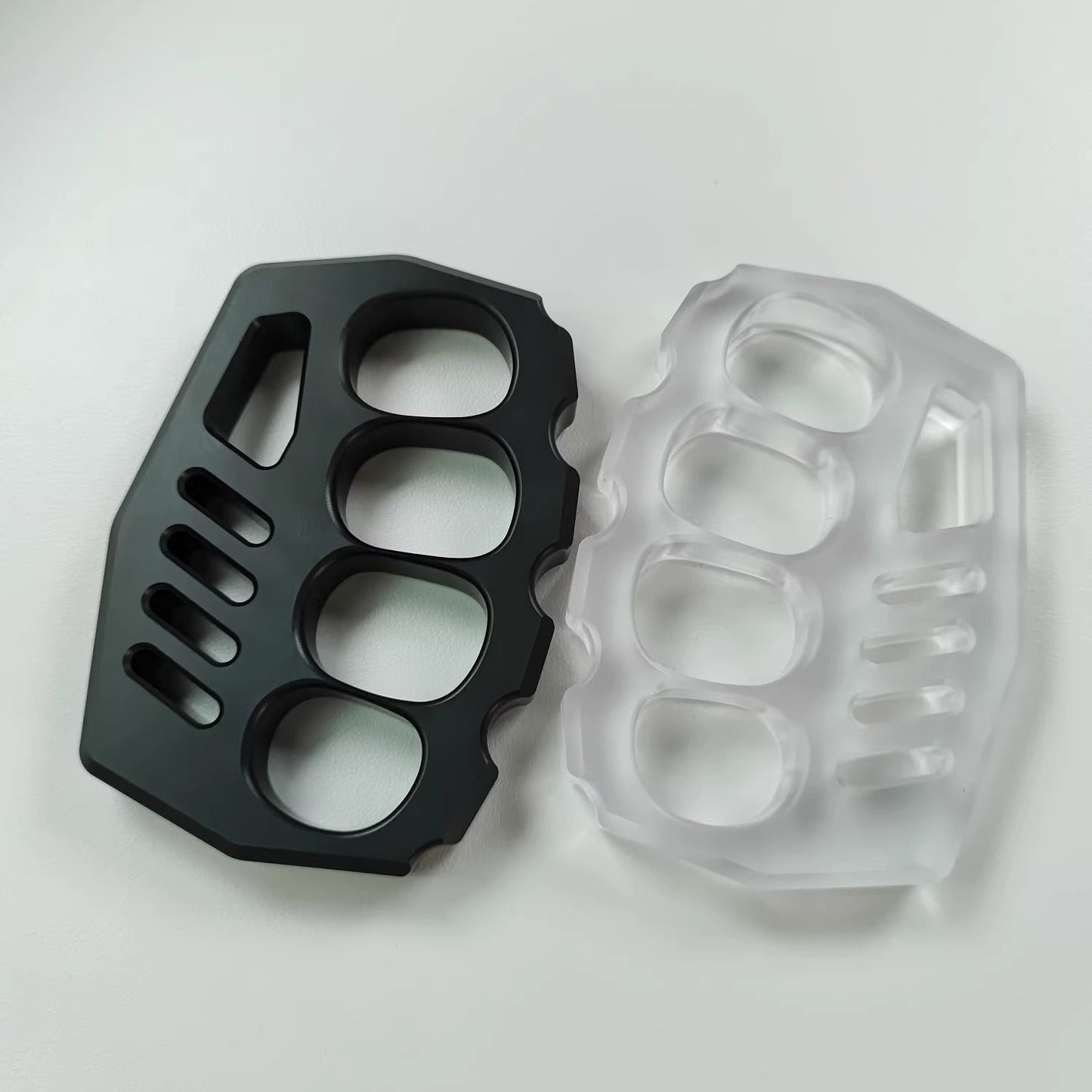 PVC Plastic Knuckles - Four Finger 14mm Ultra Thick Non-Metal Lightweight