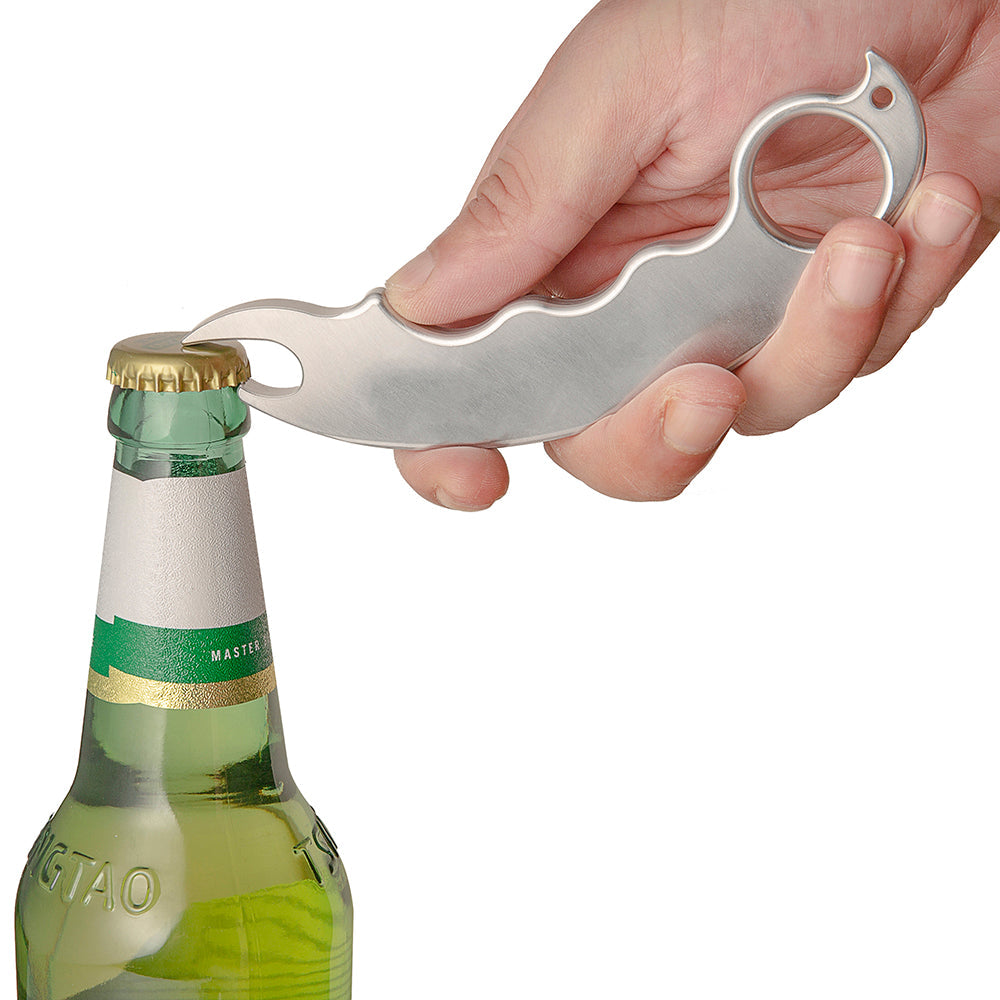Brass Knuckles – 304 Steel Four Finger Bottle Opener Kubotan Multi-Tool EDC