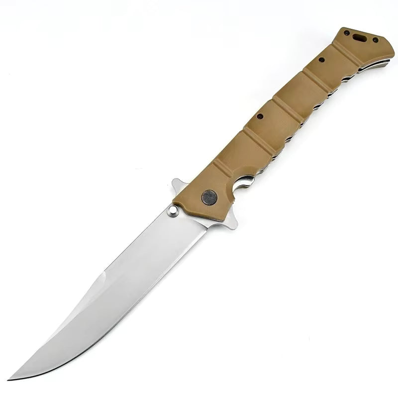 Large Folding Knife Clip Point GFN Handle Spring Lock Tactical Military EDC Outdoor
