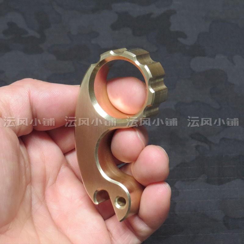 H-59 Brass Snail Design Ultra-Thick 15mm Single Finger Knuckle - Polished 112g