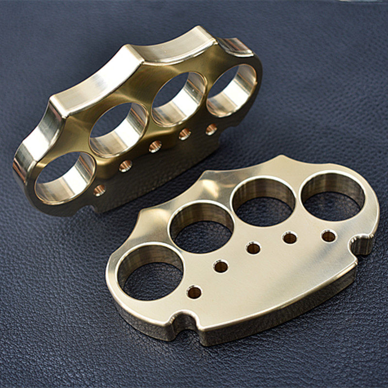 Brass Knuckles CNC Engraved 4 Finger Heavy Duty Self-Defense EDC Knuckle Duster 440g
