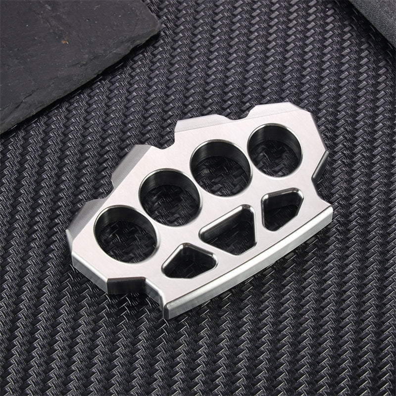 Brass Knuckles Stainless Steel 4 Finger Heavy Duty Full Size Self-Defense EDC Knuckle Duster 425g