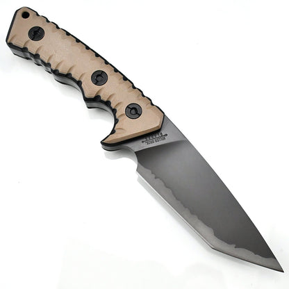 Camping Knife G10 Handle Fixed Blade Custom Engraving Hunting Survival Tactical EDC