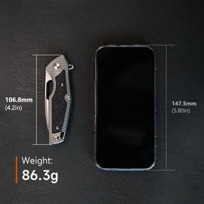 Shadow Blade Titanium EDC Knife - M390 Steel Blade with Precision Engineering