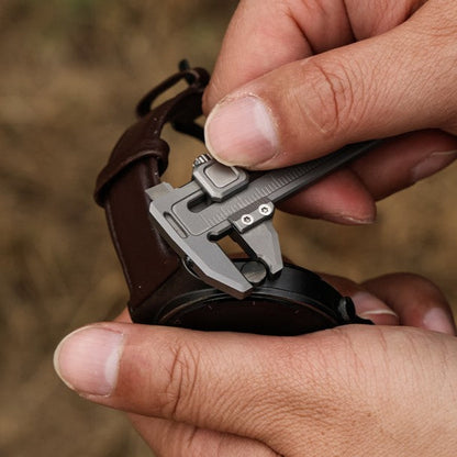 TiCal Pro GR5 Titanium Mini Caliper - 9-in-1 Multi-Function EDC Measurement Tool