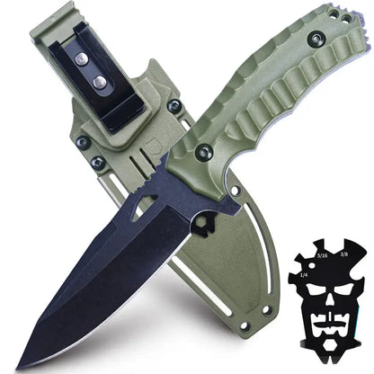 Survival Knife 8Cr13MoV Steel Fire Starter Kit Camping Outdoor Mountaineering EDC