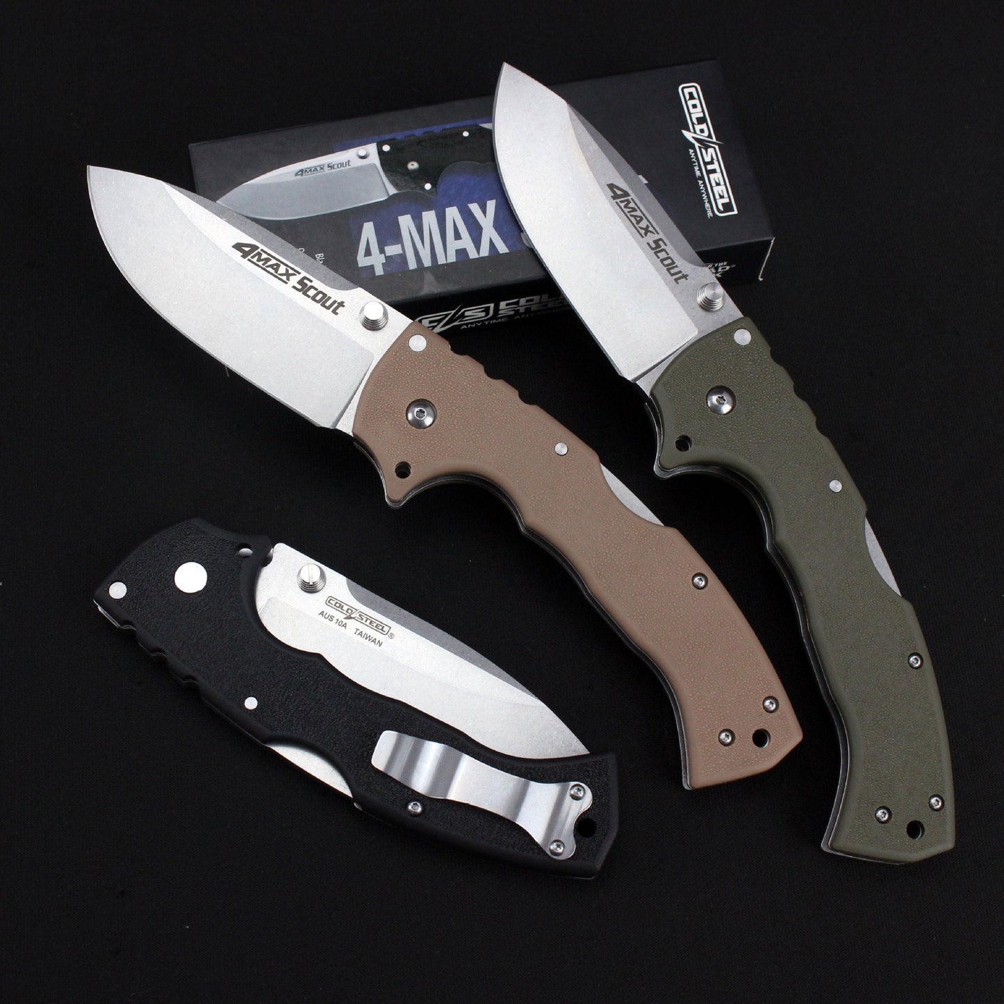 Folding Knife Cold Steel Pocket Knife Stonewashed Nylon Fiber Handle EDC Camping Tactical Knife