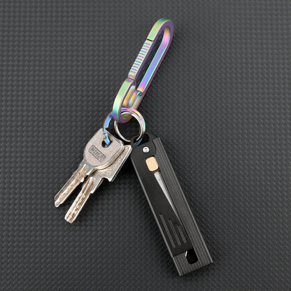 Folding Knife Tactical Knife D2 Steel Gravity Opening Aluminum Handle EDC Knife Stress Relief