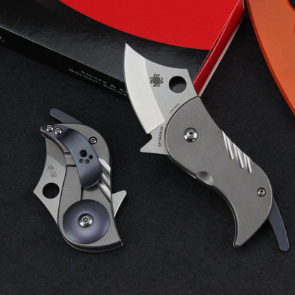 Bitelock Mini EDC Folding Knife - 9Cr18MoV Steel & TC4 Titanium