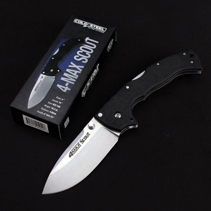 Folding Knife Cold Steel Pocket Knife Stonewashed Nylon Fiber Handle EDC Camping Tactical Knife