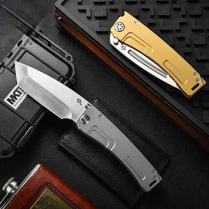Tactical Knife D2 Steel Razor Style Knife 440C Handle Heavy Duty EDC Knife Collector Knife