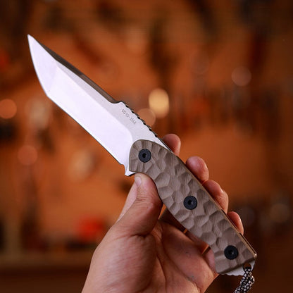 TitanForge VG10 Heavy-Duty Tactical Camp Knife - 7mm Full-Tang Outdoor Survival Blade