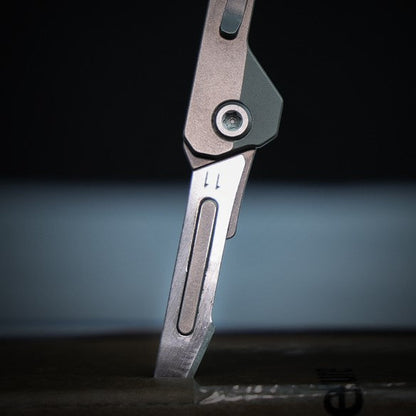 Titanium Scalpel Knife GR5 Micro Folding Replaceable Blade EDC TSA Compliant Travel