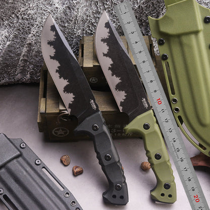 Bushcraft Knife DC53 Steel Full Tang 6mm Spine Kydex Sheath Hunting Tactical Survival
