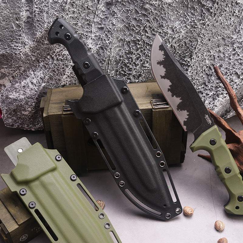 Bushcraft Knife DC53 Steel Full Tang 6mm Spine Kydex Sheath Hunting Tactical Survival