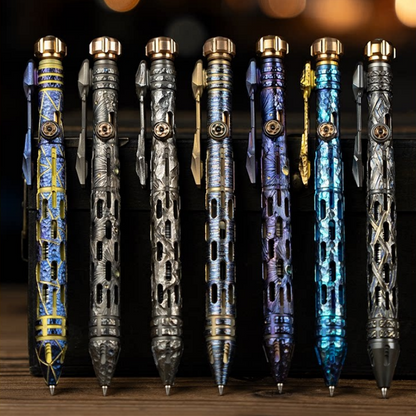 Titanium Tactical Pen TITANER – Mech EDC Multi-Tool with Fidget Spinner
