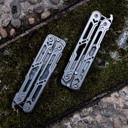 Balisong Trainer Titanium Butterfly Knife Flipping EDC Training Utility Balisong