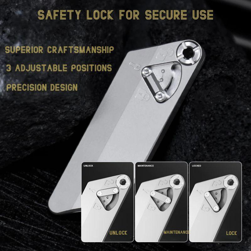 TiFlex TC4 Titanium EDC Utility Knife - One-Handed Quick-Change Blade with Flip Action