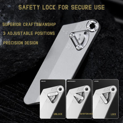 TiFlex TC4 Titanium EDC Utility Knife - One-Handed Quick-Change Blade with Flip Action
