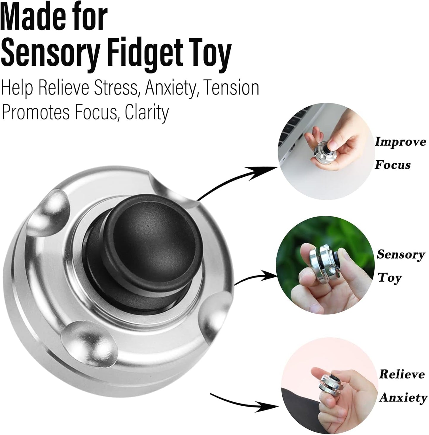 ScaleSpinner Magnetic Levitation Fidget Spinner - Stainless Steel EDC