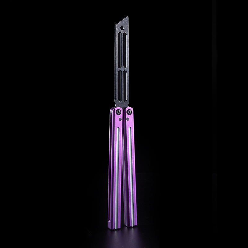 Squiddy V2 Balisong Trainer - Armed Shark 6061 Aluminum Butterfly Knife Fast Flipper