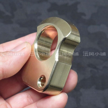 H-59 Brass Type 1000 Low-Profile Ring Knuckle - Polished Non-Lethal 126g