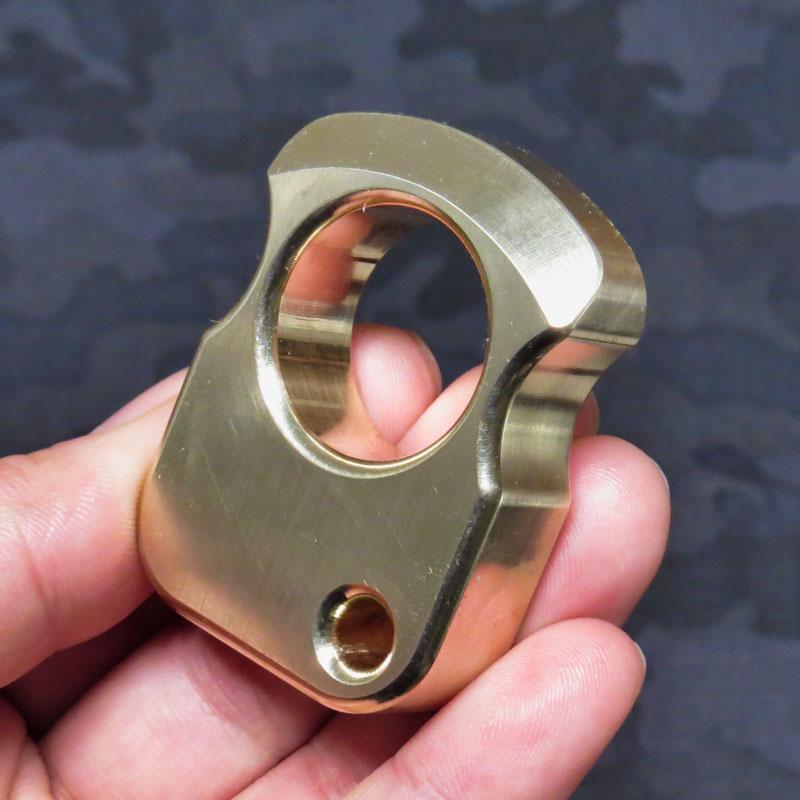H-59 Brass Type 1000 Low-Profile Ring Knuckle - Polished Non-Lethal 126g