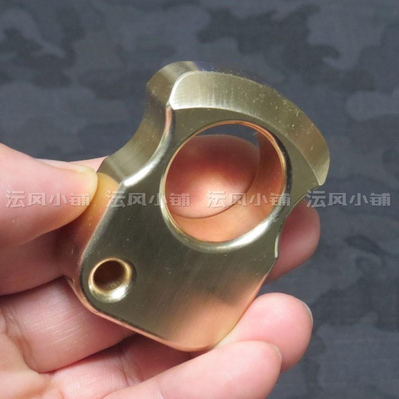 H-59 Brass Type 1000 Low-Profile Ring Knuckle - Polished Non-Lethal 126g
