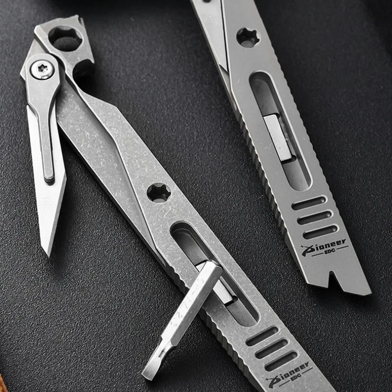 IronClad 9-in-1 Titanium Pocket Pry Bar - Aerospace-Grade Multi-Tool EDC
