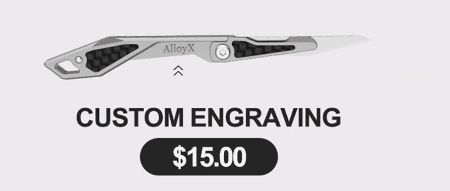 WaspArmor Blade Titanium Micro Folding Scalpel Knife - Surgical Blade EDC Keychain