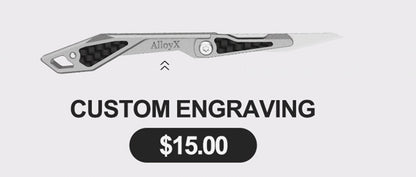 WaspArmor Blade Titanium Micro Folding Scalpel Knife - Surgical Blade EDC Keychain