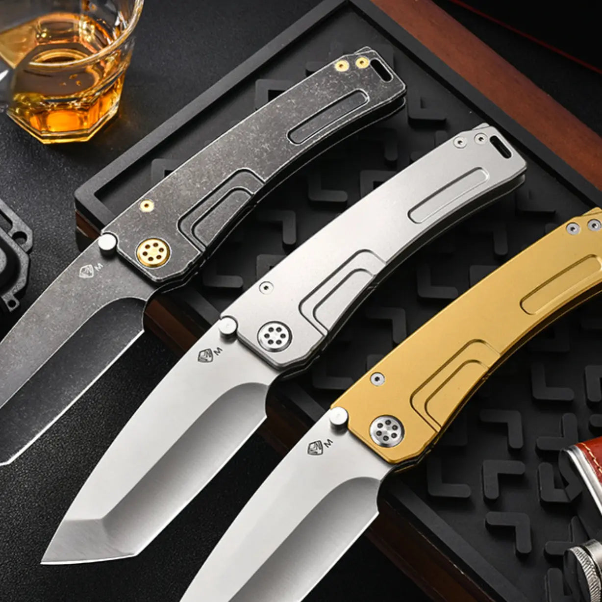 Tactical Knife D2 Steel Razor Style Knife 440C Handle Heavy Duty EDC Knife Collector Knife
