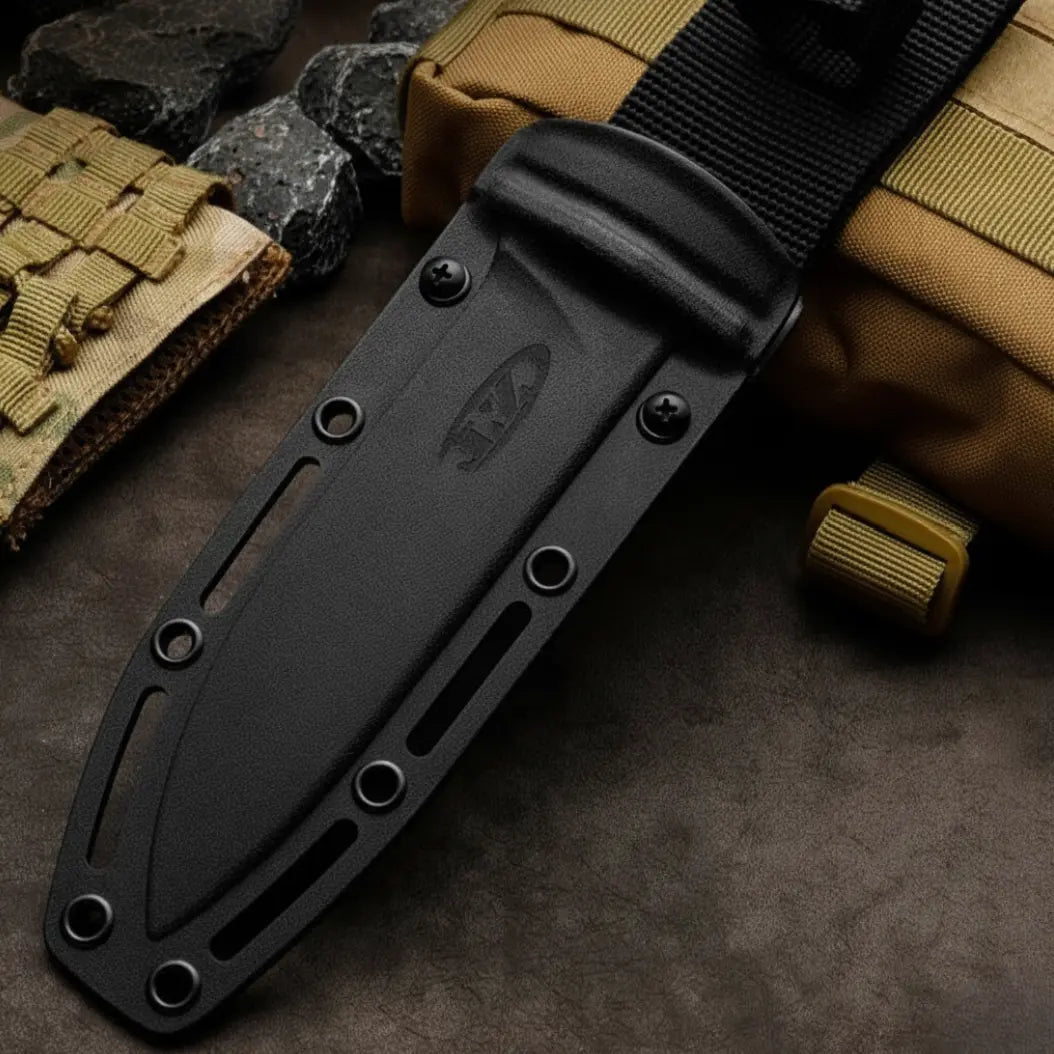 Survival Knife Fixed Blade Knife 7Cr Steel Titanium Coating Hunting Knife Camping Bushcraft Tactical