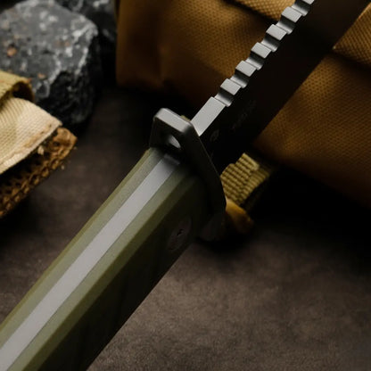 Survival Knife Fixed Blade Knife 7Cr Steel Titanium Coating Hunting Knife Camping Bushcraft Tactical