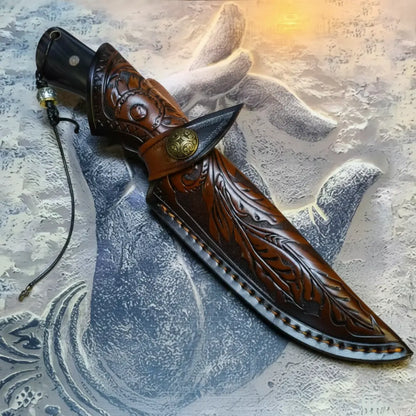 Fixed Blade Knife DC53 Steel Tactical Knife 61 HRC Ebony Handle Outdoor Survival Knife