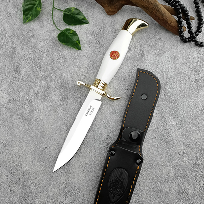 Legacy Blade 9CR18MOV Artisan EDC Knife - Mirror Polish with Brass Guard & Ebony Handle