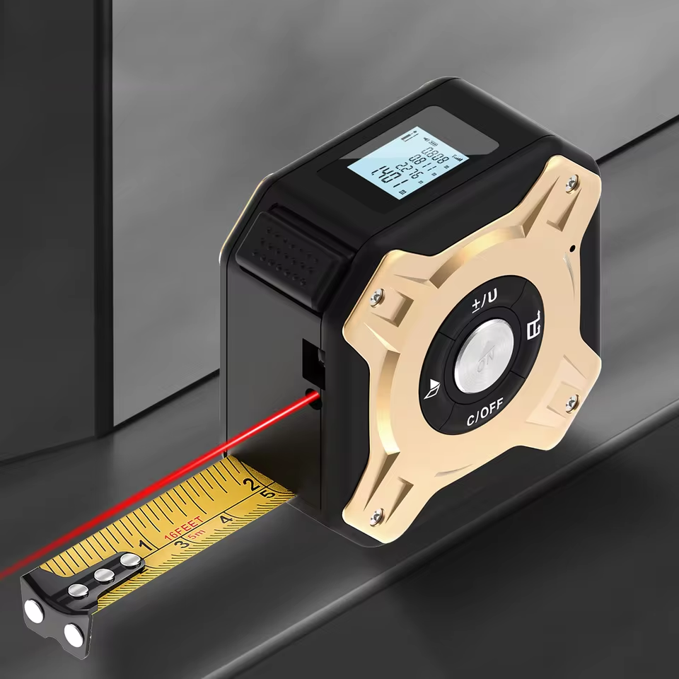 Laser Tape Measure 2-in-1 135ft USB Rechargeable Digital Construction DIY Professional