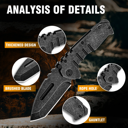 Folding Machete Folding Knife D2 Steel 59-60 HRC Camping Machete Outdoor Knife EDC Survival Knife