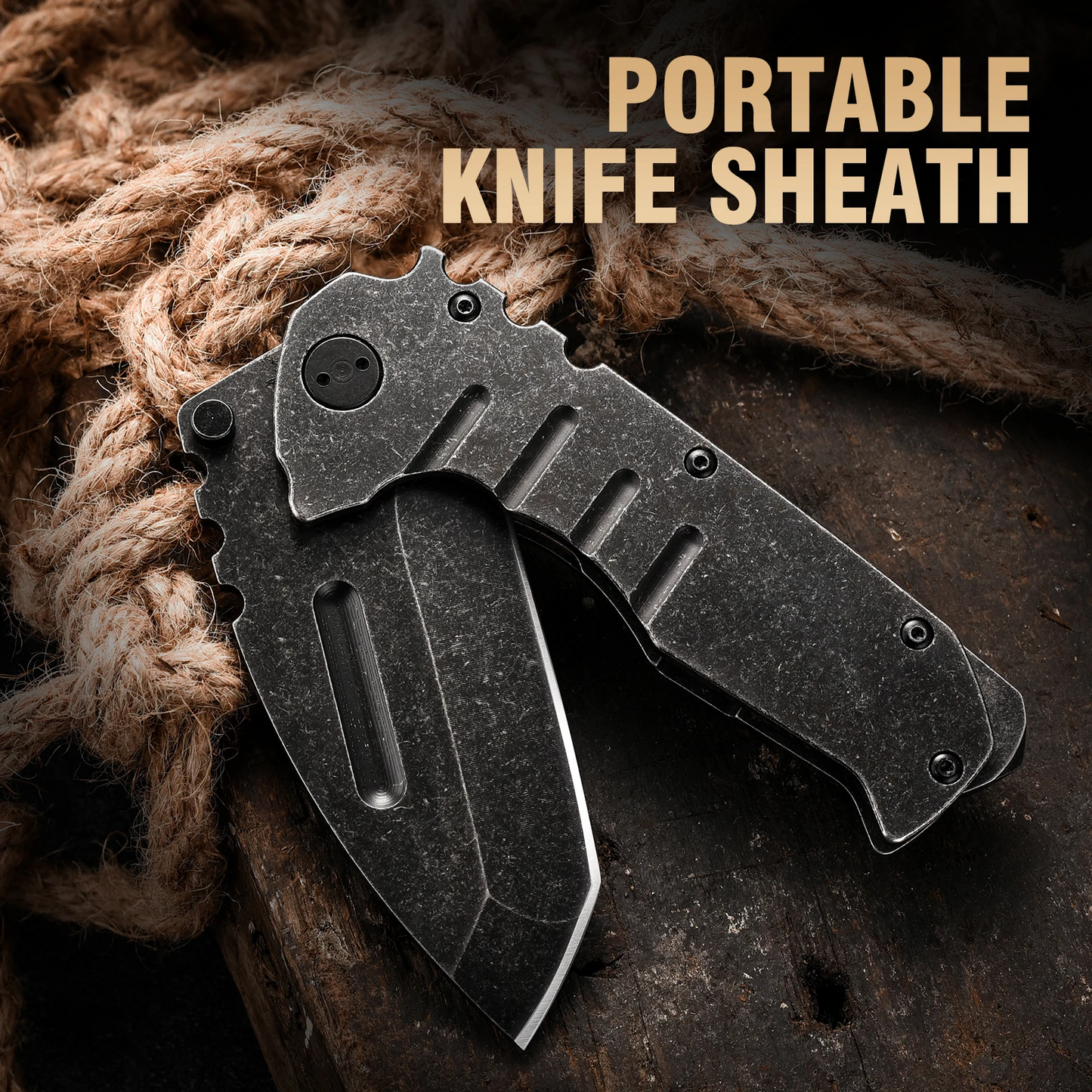 Folding Machete Folding Knife D2 Steel 59-60 HRC Camping Machete Outdoor Knife EDC Survival Knife
