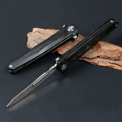 ViperFold Folding Scalpel Knife | Carbon Steel Blade | G10 Handle + 10 Blades