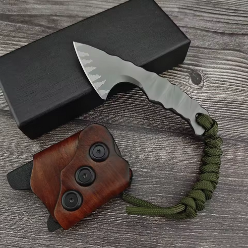 Lil' Axion D2 Steel Mini Tactical Axe Knife - One-Piece Construction with Sheath EDC