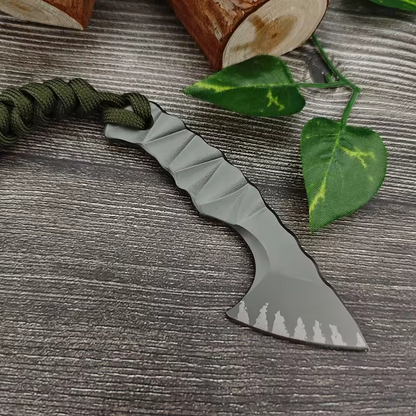 Lil' Axion D2 Steel Mini Tactical Axe Knife - One-Piece Construction with Sheath EDC
