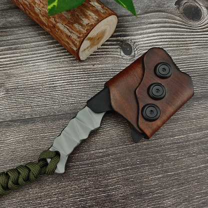 Lil' Axion D2 Steel Mini Tactical Axe Knife - One-Piece Construction with Sheath EDC