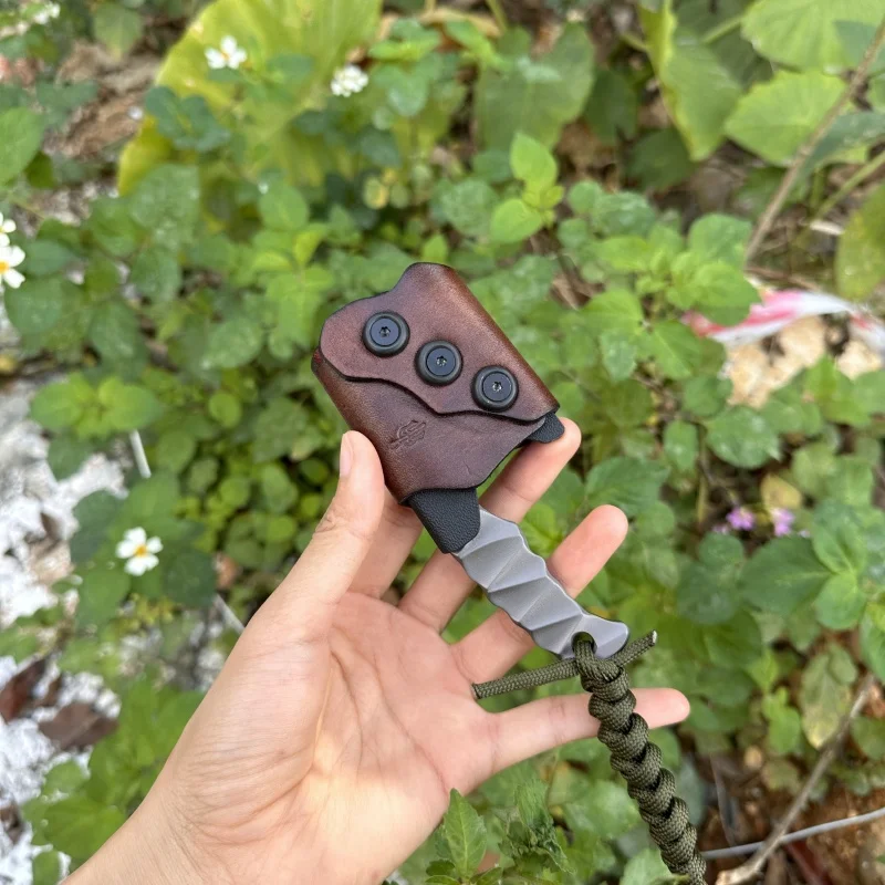 Lil' Axion D2 Steel Mini Tactical Axe Knife - One-Piece Construction with Sheath EDC