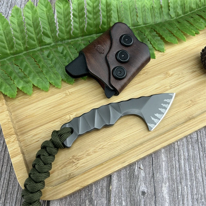 Lil' Axion D2 Steel Mini Tactical Axe Knife - One-Piece Construction with Sheath EDC